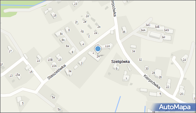 Kościelisko, Staszelówka, 1A, mapa Kościelisko