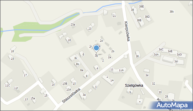 Kościelisko, Staszelówka, 2g, mapa Kościelisko