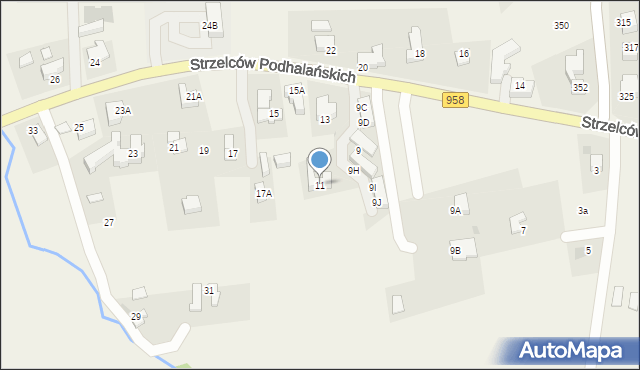 Kościelisko, Strzelców Podhalańskich, 11, mapa Kościelisko