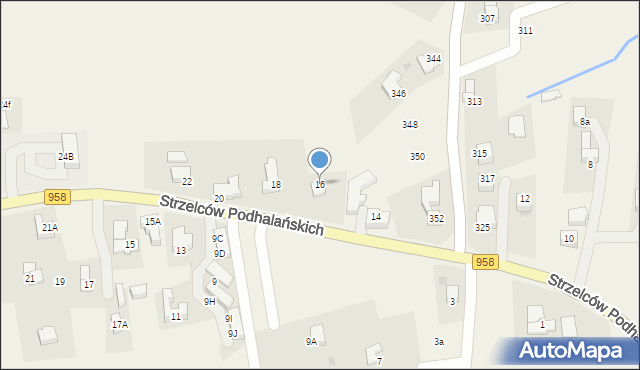 Kościelisko, Strzelców Podhalańskich, 16, mapa Kościelisko