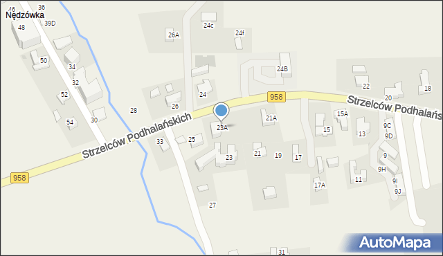 Kościelisko, Strzelców Podhalańskich, 23A, mapa Kościelisko