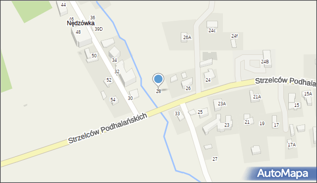 Kościelisko, Strzelców Podhalańskich, 28, mapa Kościelisko