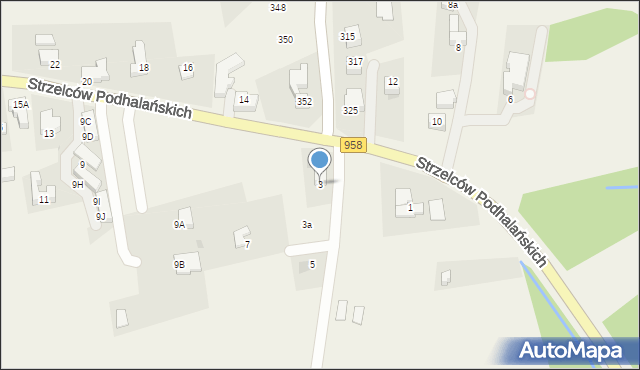 Kościelisko, Strzelców Podhalańskich, 3, mapa Kościelisko