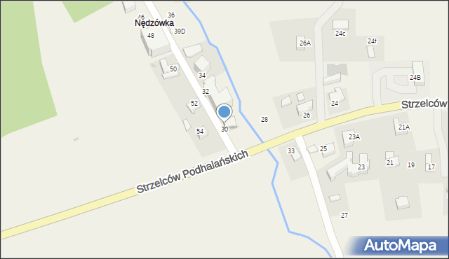 Kościelisko, Strzelców Podhalańskich, 30, mapa Kościelisko