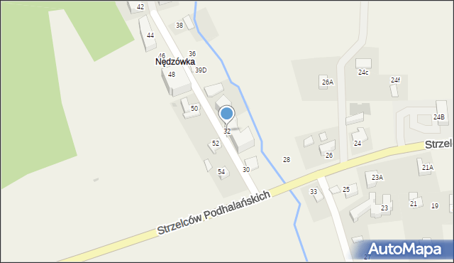 Kościelisko, Strzelców Podhalańskich, 32, mapa Kościelisko