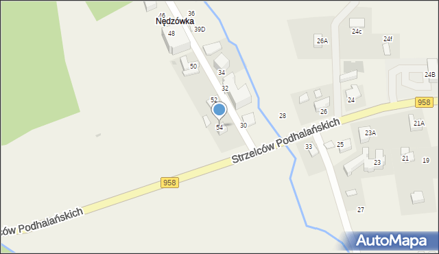 Kościelisko, Strzelców Podhalańskich, 54, mapa Kościelisko