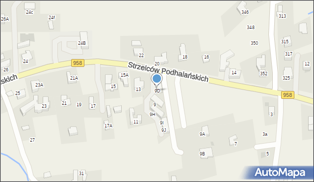 Kościelisko, Strzelców Podhalańskich, 9D, mapa Kościelisko