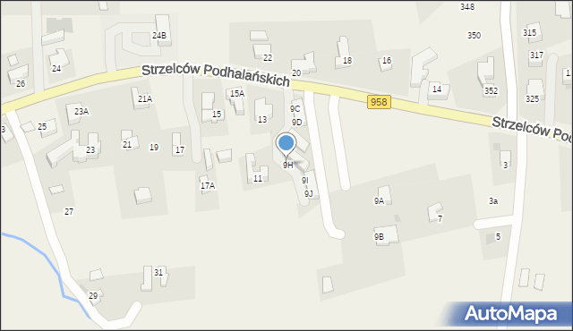 Kościelisko, Strzelców Podhalańskich, 9H, mapa Kościelisko