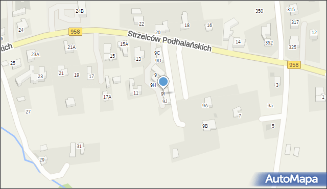 Kościelisko, Strzelców Podhalańskich, 9I, mapa Kościelisko