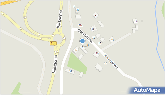 Kościerzyna, Storczykowa, 6, mapa Kościerzyna