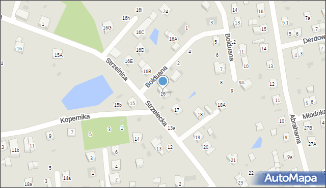 Kościerzyna, Strzelecka, 16, mapa Kościerzyna