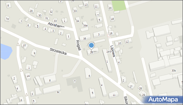 Kościerzyna, Strzelecka, 26, mapa Kościerzyna