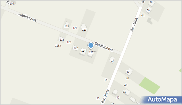 Kostomłoty Pierwsze, Stadionowa, 126, mapa Kostomłoty Pierwsze
