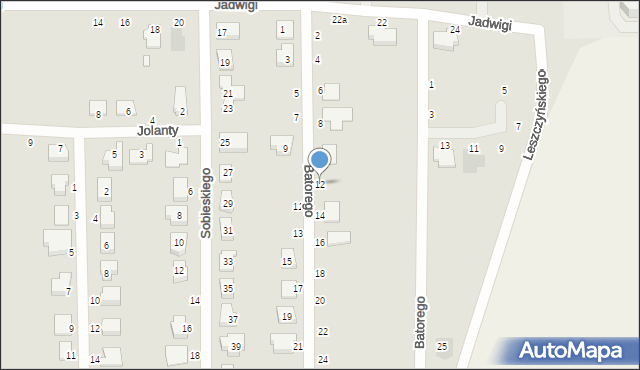 Kostrzyn, Stefana Batorego, 12, mapa Kostrzyn