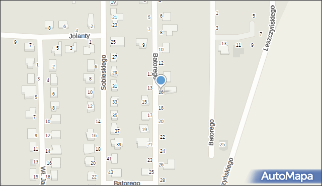 Kostrzyn, Stefana Batorego, 16, mapa Kostrzyn