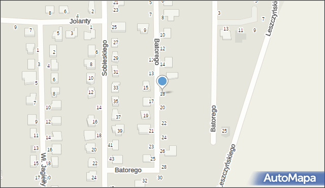 Kostrzyn, Stefana Batorego, 18, mapa Kostrzyn