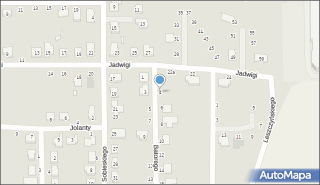 Kostrzyn, Stefana Batorego, 4, mapa Kostrzyn