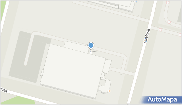 Koszalin, Strefowa, 1, mapa Koszalina