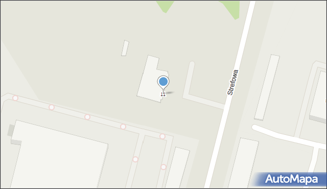 Koszalin, Strefowa, 11, mapa Koszalina