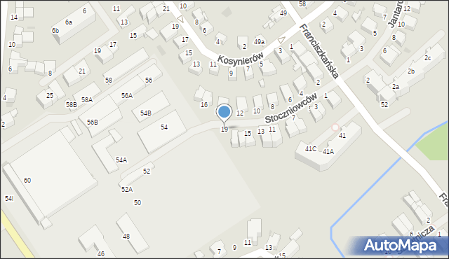 Koszalin, Stoczniowców, 19, mapa Koszalina