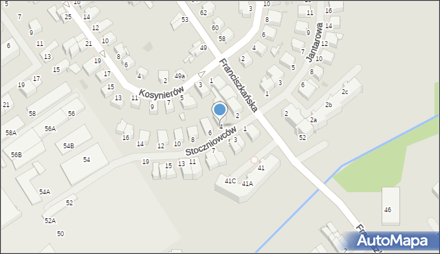 Koszalin, Stoczniowców, 4, mapa Koszalina