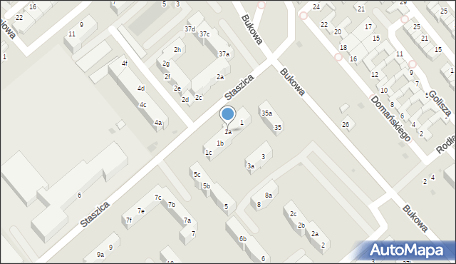 Koszalin, Staszica Stanisława, 1a, mapa Koszalina