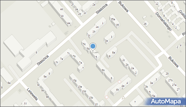 Koszalin, Staszica Stanisława, 5a, mapa Koszalina