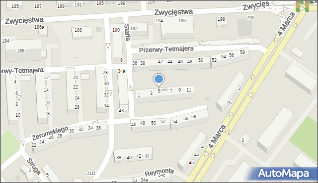 Koszalin, Staffa Leopolda, 5, mapa Koszalina