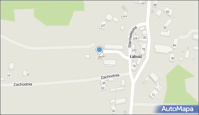 Koszalin, Starowiejska, 101, mapa Koszalina