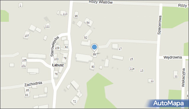 Koszalin, Starowiejska, 84, mapa Koszalina