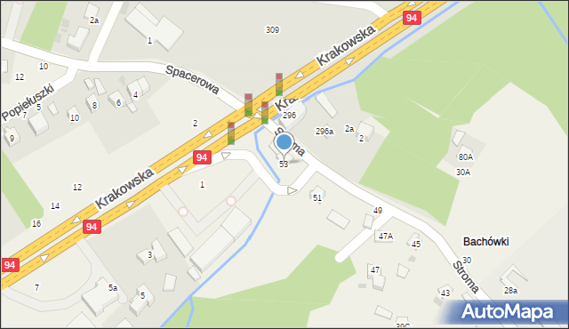 Koszyce Wielkie, Stroma, 53, mapa Koszyce Wielkie