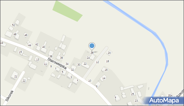 Koty, Starowiejska, 26, mapa Koty