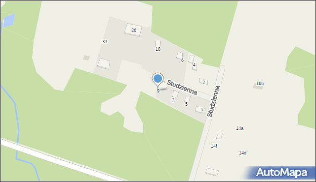 Koty, Studzienna, 9, mapa Koty