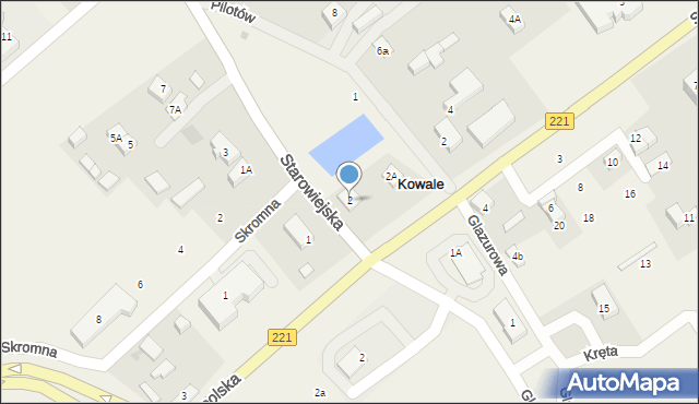 Kowale, Starowiejska, 2, mapa Kowale
