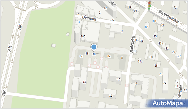 Kraków, Stańczyka, 8b, mapa Krakowa