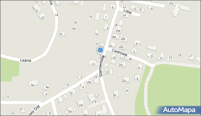 Kraków, Starowolska, 11a, mapa Krakowa