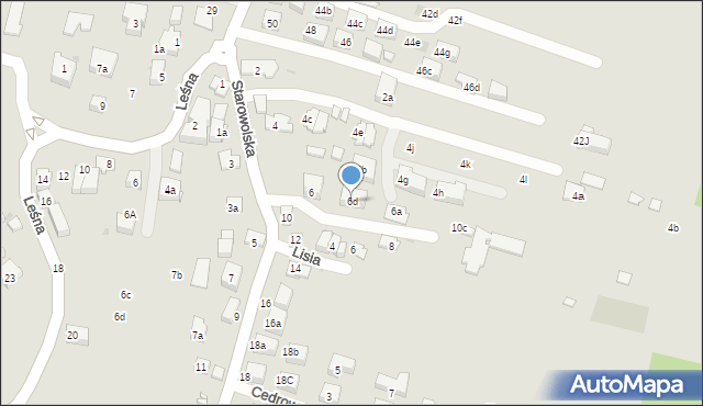 Kraków, Starowolska, 6d, mapa Krakowa