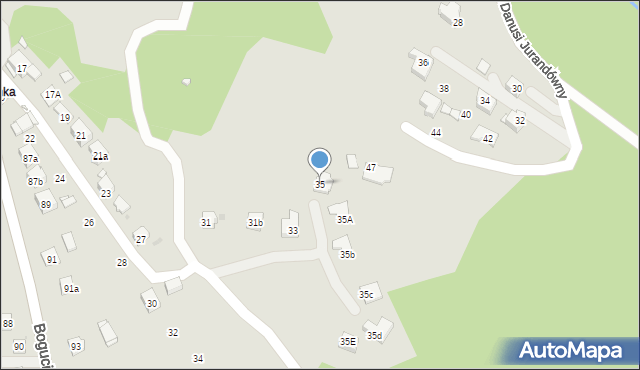Kraków, Stępice, 35, mapa Krakowa