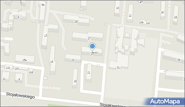 Kraków, Stojałowskiego Stanisława, ks., 25, mapa Krakowa