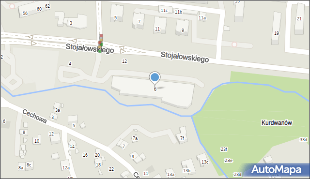 Kraków, Stojałowskiego Stanisława, ks., 6, mapa Krakowa
