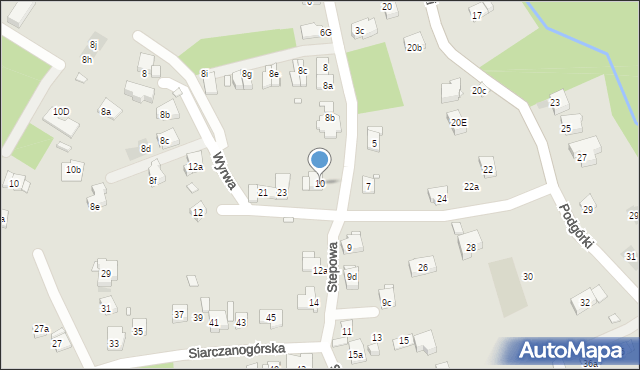 Kraków, Stepowa, 10, mapa Krakowa