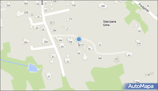 Kraków, Stepowa, 36, mapa Krakowa