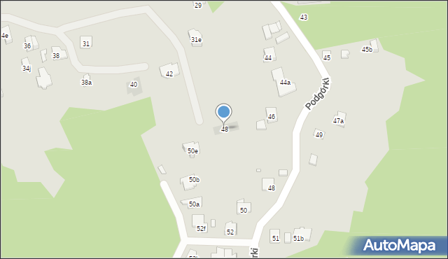 Kraków, Stepowa, 48, mapa Krakowa