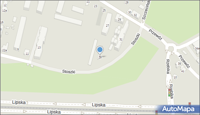 Kraków, Stoszki Ignacego, ks., 29, mapa Krakowa