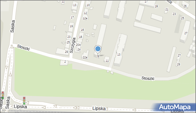 Kraków, Stoszki Ignacego, ks., 9, mapa Krakowa