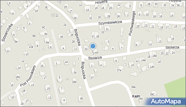 Kraków, Stolarza Stefana, 1, mapa Krakowa