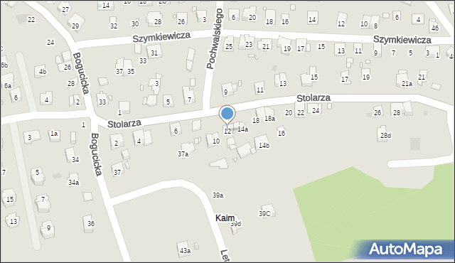 Kraków, Stolarza Stefana, 12, mapa Krakowa