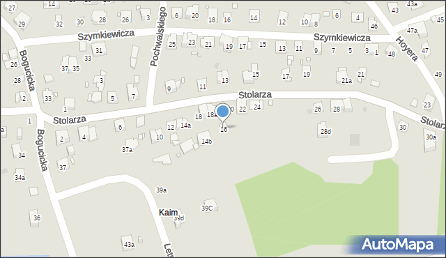 Kraków, Stolarza Stefana, 16, mapa Krakowa