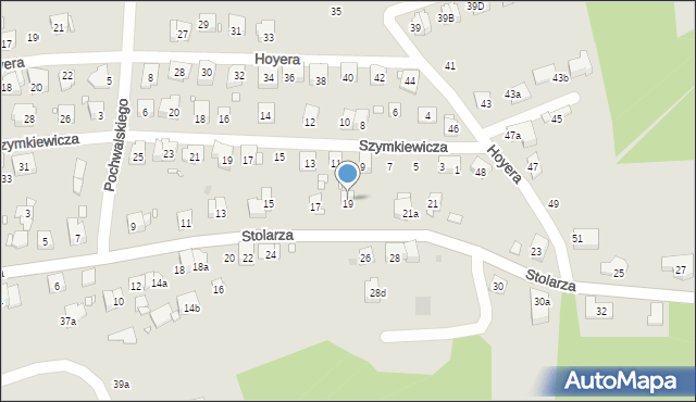 Kraków, Stolarza Stefana, 19, mapa Krakowa