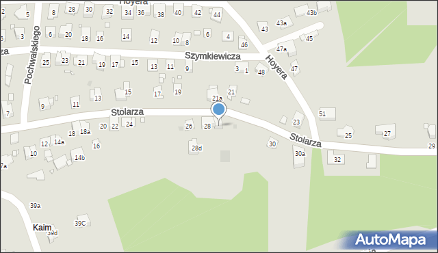 Kraków, Stolarza Stefana, 28a, mapa Krakowa